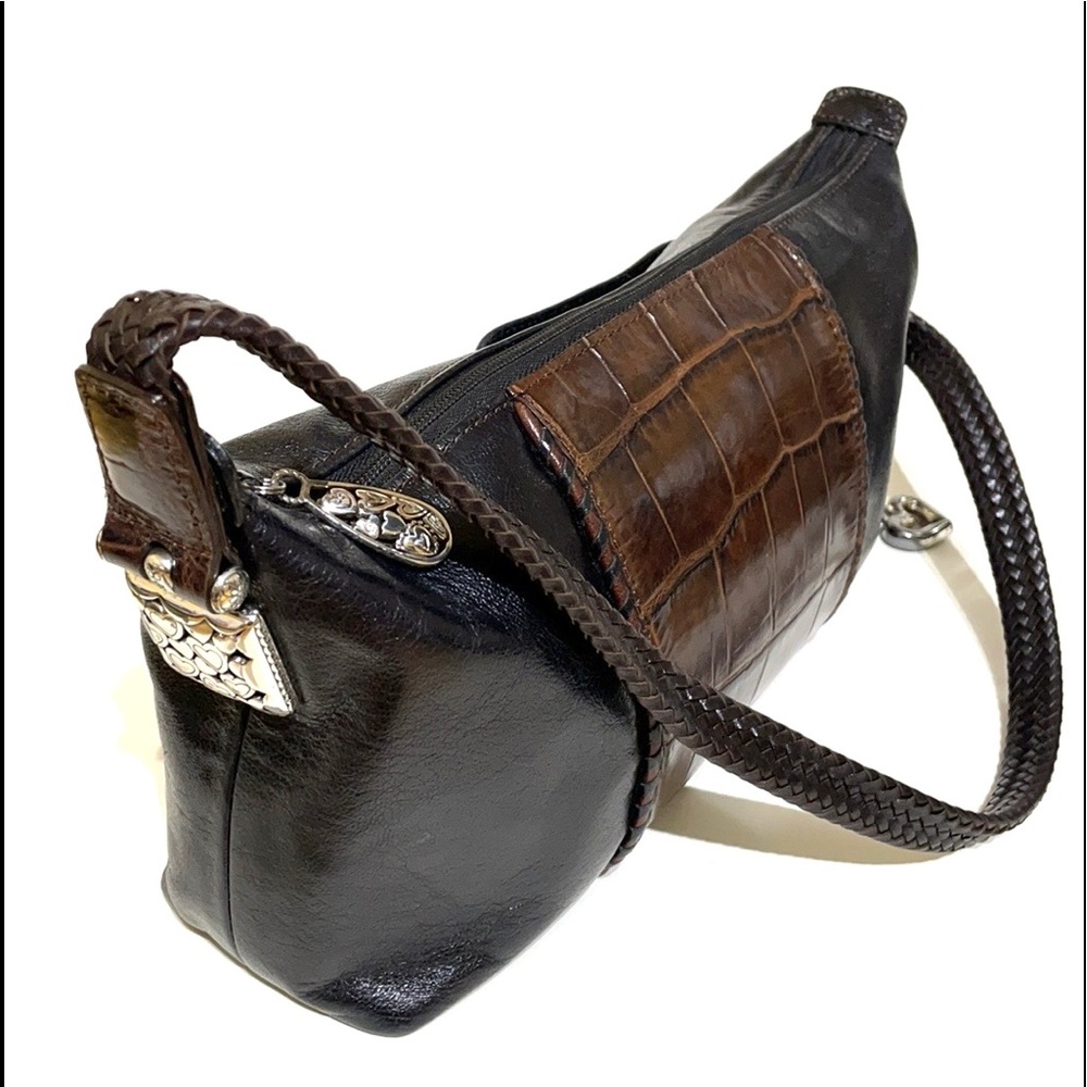 Brighton Two-tone Leather Shoulder Bag - Picture 4 of 12